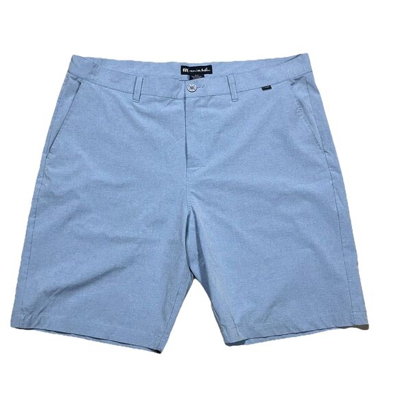 Travis Mathew Performance Golf Shorts Mens 40 Blue Golf Bermuda Stretch 10 in - Picture 1 of 8
